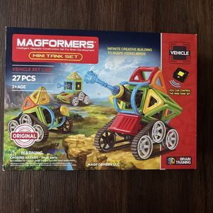 Magformers Magnetic Cruiser Mini Tank Set 27 PC 3DBrain Training 2016 STEM Retro